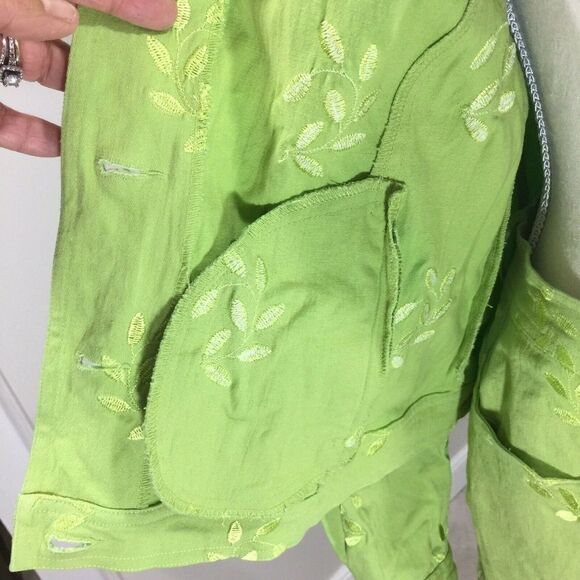 VTG Christine Phillipe Denim Jacket Skirt Set Sz 8 - Picture 5 of 7